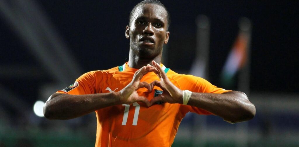 Drogba con la selección de Costa de Marfil
